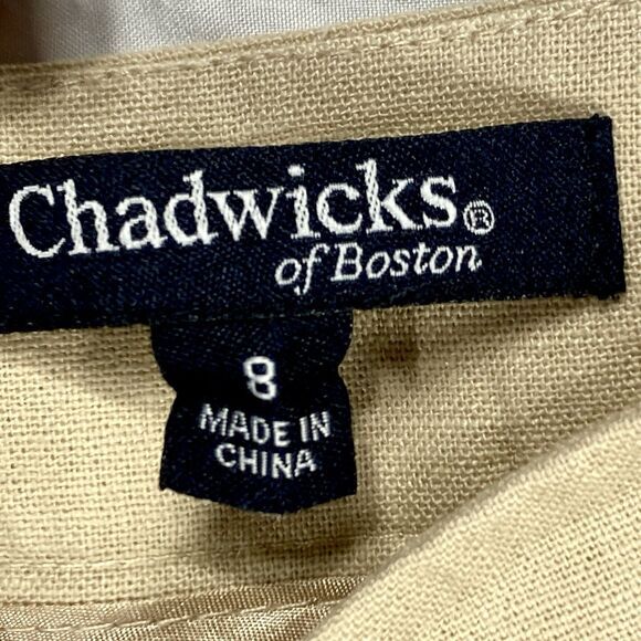 Chadwicks Of Boston Linen Pencil Skirt Women Sz 8 Beige Summer Breathable Career - Picture 13 of 14